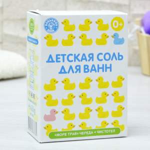 Купить Соль для ванны детская Банные уточки "Череда и Чистотел" 450гр, тм "Бацькина баня"