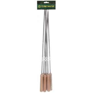 «Набор шампуров с деревянными ручками, 6шт длина 48см, ширина 5мм» - фото 1