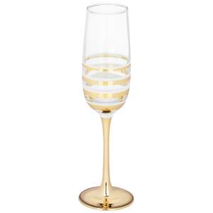 «Набор бокалов для шампанского 6шт 175мл "Line Gold"» - фото 2