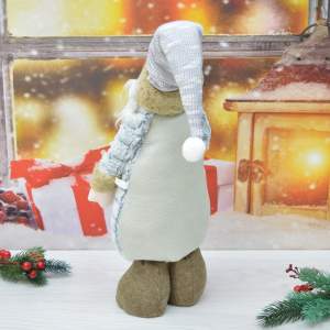 «Сувенир "Дед Мороз" 60см, бело-серый с елочкой» - фото 1