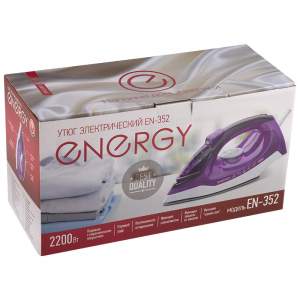 «Утюг ENERGY EN-352 керамическая подошва 2200Вт, фиолетовый» - фото 2