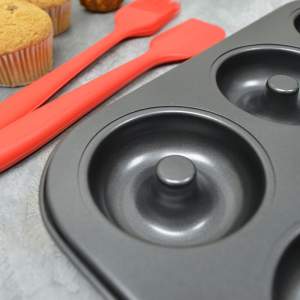 «Набор для выпечки кексов 3 предмета: форма, силиконовая кисточка, силиконовая лопатка NNOSO-22» - фото 3